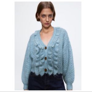 Zara  Wool Ballon Sleeves Cardigan Special Edition